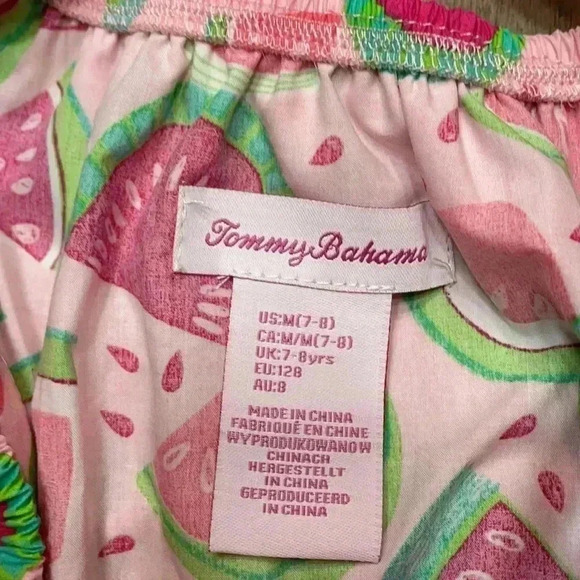 NWT Tommy Bahama,shirt, shorts, barrettes size 7-8 - Picture 6 of 6